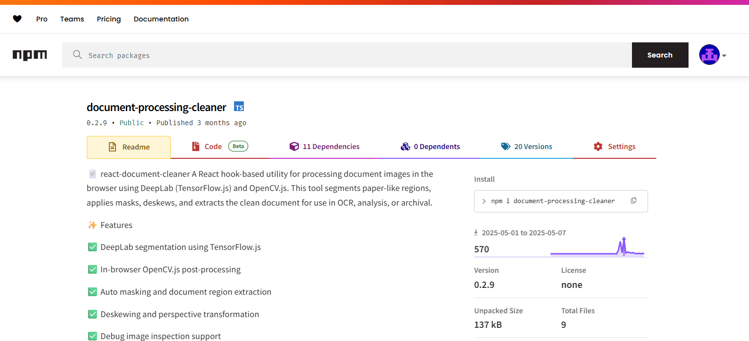 Document Processing Cleaner preview