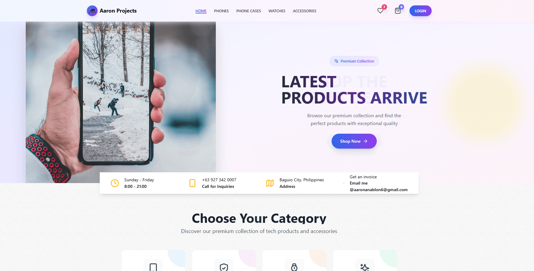 E-commerce with Payment preview